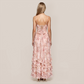 【Vacation】 Maxi A-Line Chiffon Boho V-Neck Floral Spaghetti Strap Dress - MYTHSIS
