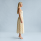 Vacation Maxi Slip Polyester Boho Straight Neck Floral Print Backless Dress - MYTHSIS