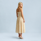 Vacation Maxi Slip Polyester Boho Straight Neck Floral Print Backless Dress - MYTHSIS