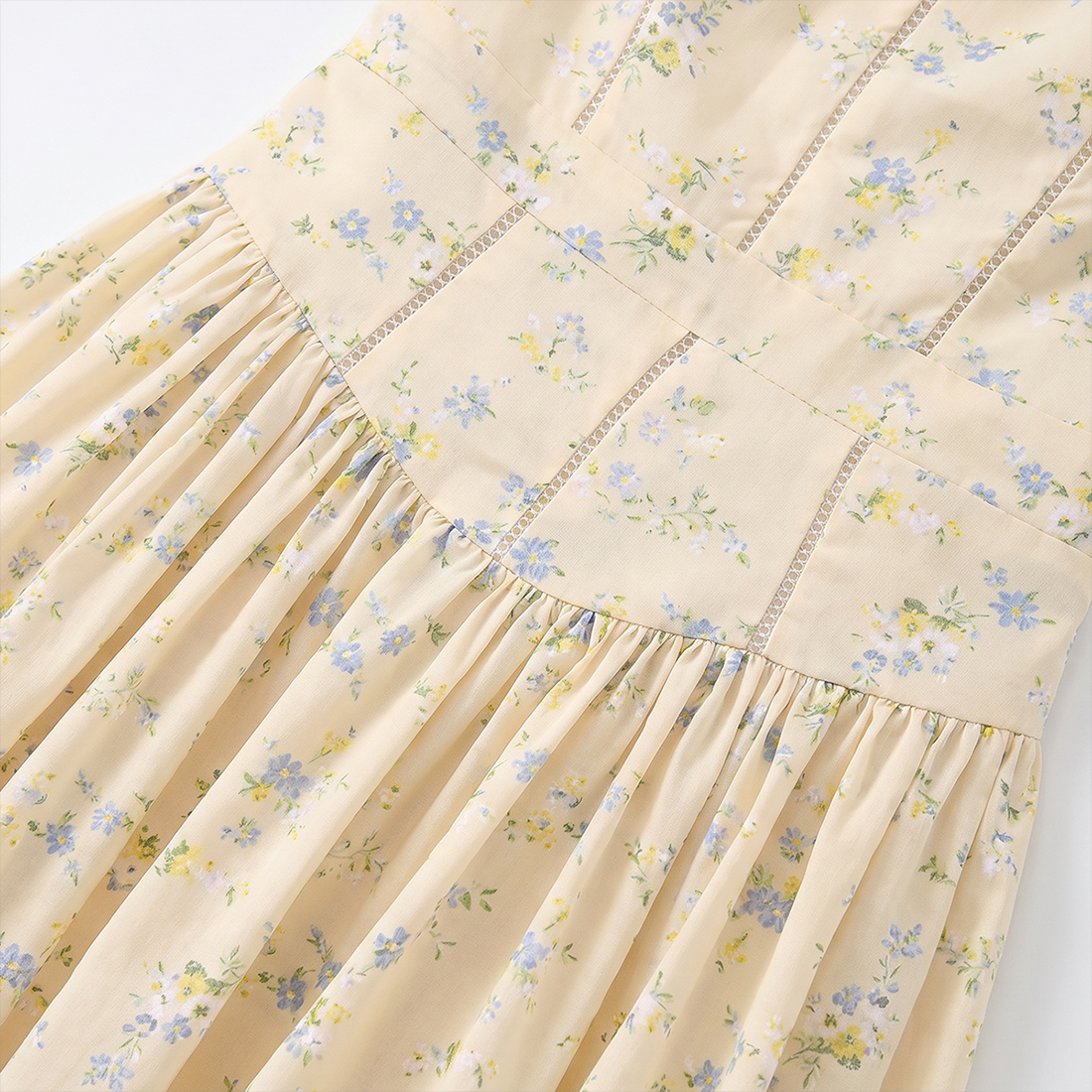 Vacation Midi A-Line Polyester Boho Strapless Floral Print Backless Dress - MYTHSIS