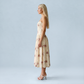 Vacation Maxi Slip Polyester Boho Straight Neck Floral Print Backless Dress - MYTHSIS