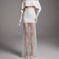 【Party & Event】 Maxi Bodycon Polyester Sexy Off-Shoulder Mesh Spliced - MYTHSIS