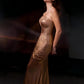 Wholesale Women's Strapless Ruched Fishtail Maxi Evening Dress – XS Women's Clothing