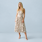 Vacation Maxi Slip Polyester Boho Straight Neck Floral Print Backless Dress - MYTHSIS