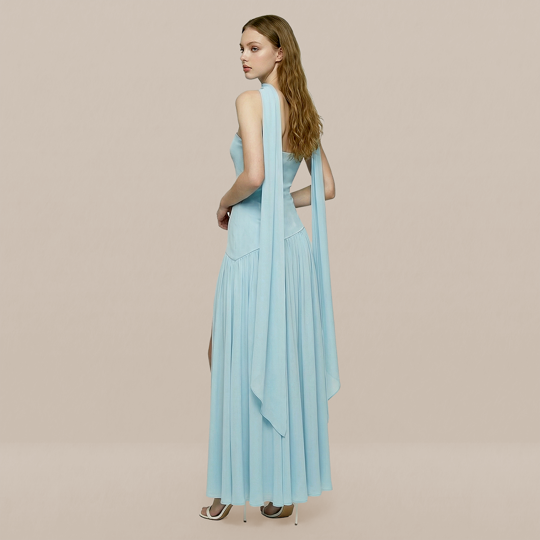 Formal Evening Maxi A-Line Polyester Elegant Dress - MYTHSIS