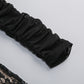 【Party & Event】 Maxi Mermaid Polyester Triacetate Sexy Square Neck Cutout Rhinestone Puff Sleeve Dress - MYTHSIS
