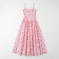 Vacation Midi A-Line Polyester Boho Strapless Floral Print Backless Dress - MYTHSIS