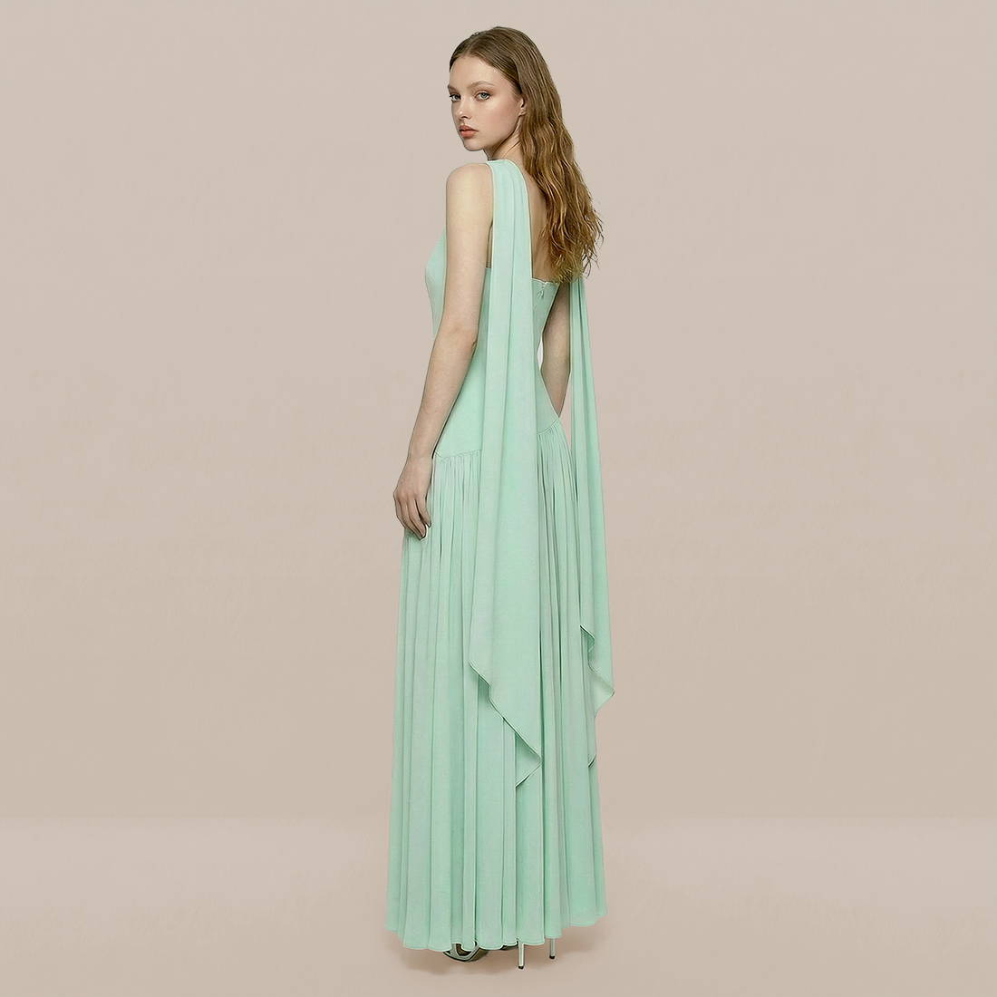 Formal Evening Maxi A-Line Polyester Elegant Dress - MYTHSIS
