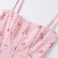 Vacation Midi A-Line Polyester Boho Strapless Floral Print Backless Dress - MYTHSIS