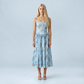 Vacation Maxi Slip Polyester Boho Straight Neck Floral Print Backless Dress - MYTHSIS