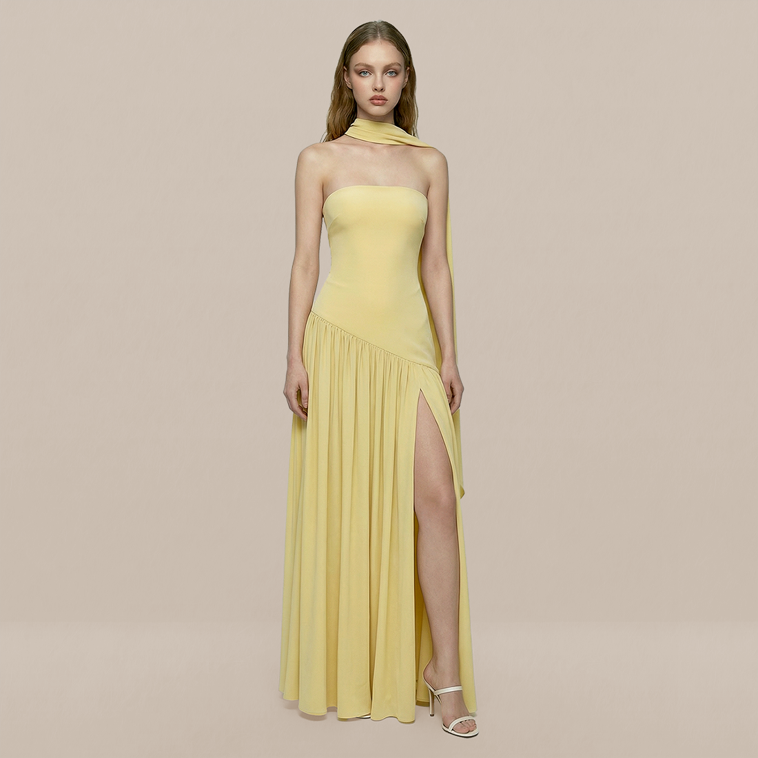 Formal Evening Maxi A-Line Polyester Elegant Dress - MYTHSIS