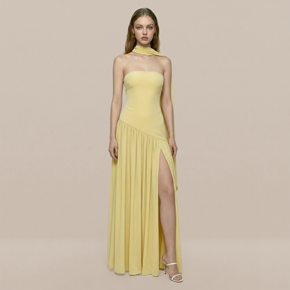 Formal Evening Maxi A-Line Polyester Elegant Dress - MYTHSIS