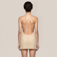 【Party & Event】 Mini Bodycon Milk Silk Sexy Halter Neck Backless Dress - MYTHSIS