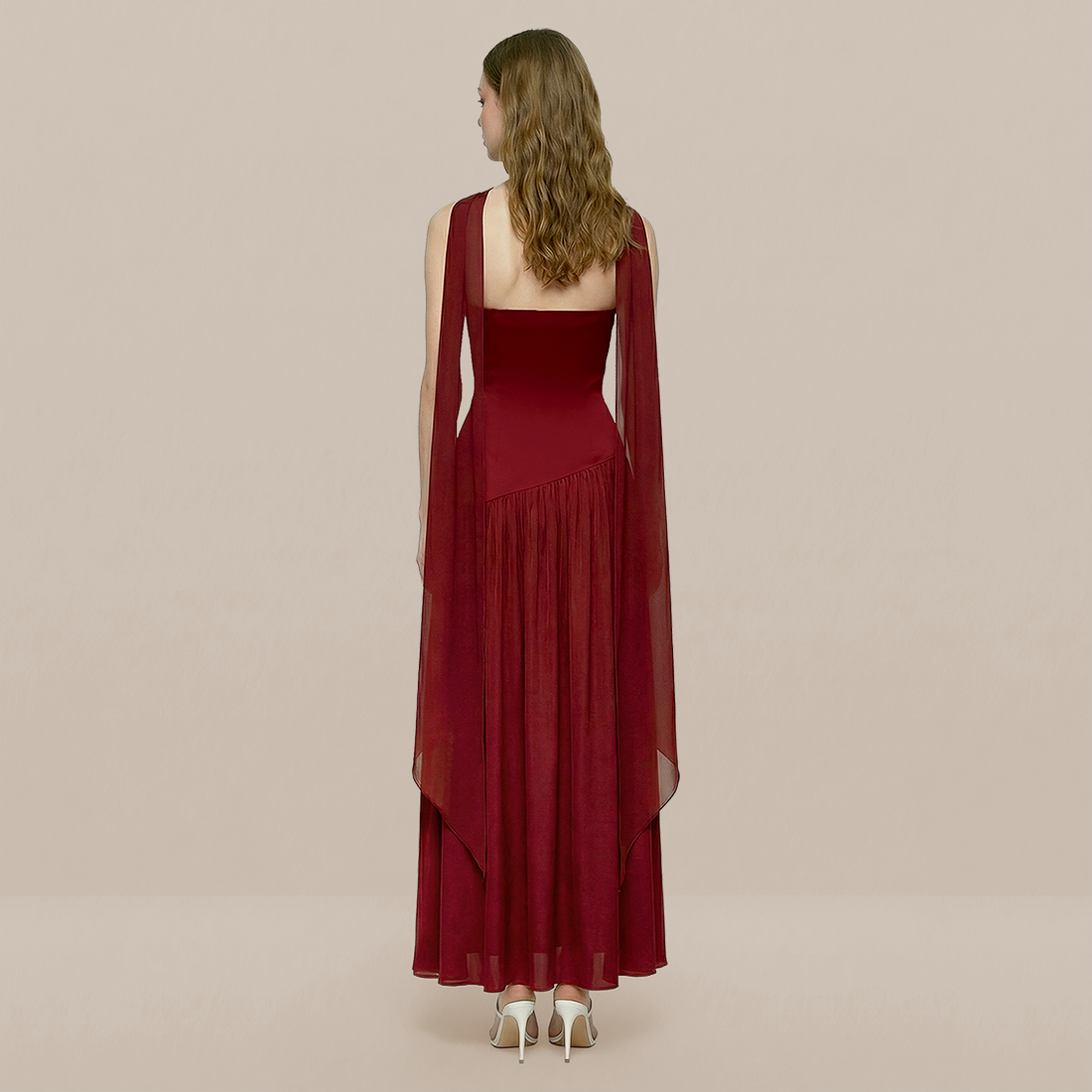Formal Evening Maxi A-Line Polyester Elegant Dress - MYTHSIS