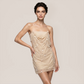 【Party & Event】 Mini Bodycon Milk Silk Sexy Halter Neck Backless Dress - MYTHSIS