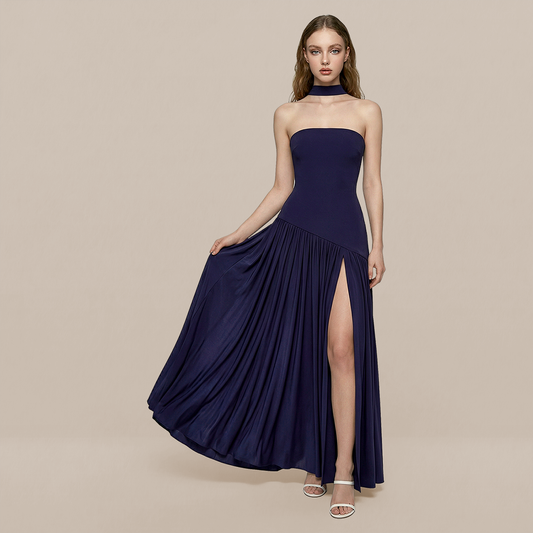 Formal Evening Maxi A-Line Polyester Elegant Dress - MYTHSIS