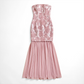 Wedding Guest Mini Sheath Polyester Glam Strapless Sequin 3D Flower Dress - MYTHSIS
