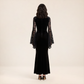 Wholesale Women's Gothic Velvet Lace Bell-Sleeve Long Dress