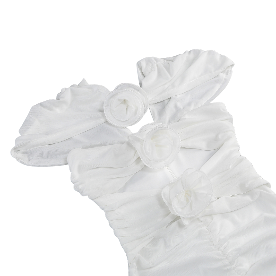 Date Night Mini Bodycon Mesh Sexy 3D Floral Cutout Sleeveless Dress - MYTHSIS