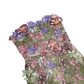 Vacation & Resort Satin Floral Print 3D Flower Maxi Bodycon Dress - MYTHSIS