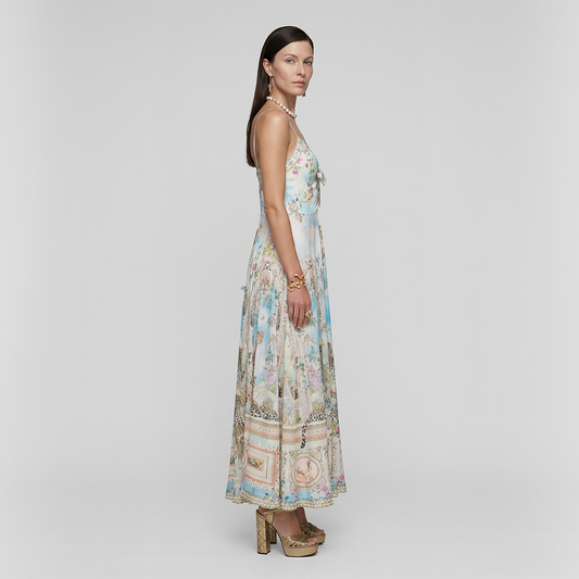 Sexy camisole vacation jumpsuit long maxi skirt