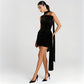 Wholesale Women's Velvet Ruched Fitted Midi Dress – XS Womens Clothing