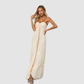 【Party & Event】 Maxi Sheath Polyester Spandex Sexy Strapless Rhinestone Mesh Spliced Dress - MYTHSIS