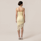 【Party & Event】 Midi Bodycon Polyester Sexy Strapless Lace Dress - MYTHSIS