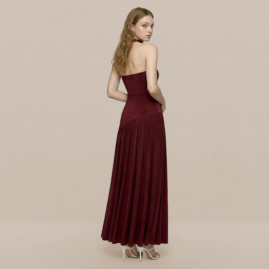 Formal Evening Maxi A-Line Polyester Elegant Dress - MYTHSIS