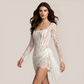 Date Night Mini Lace Bodycon Romantic high waist Dress - MYTHSIS