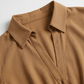 Work & Office Maxi Shirt Dress Polyester Chic Shirt Collar Solid Belted Long Sleeve Dress - MYTHSIS