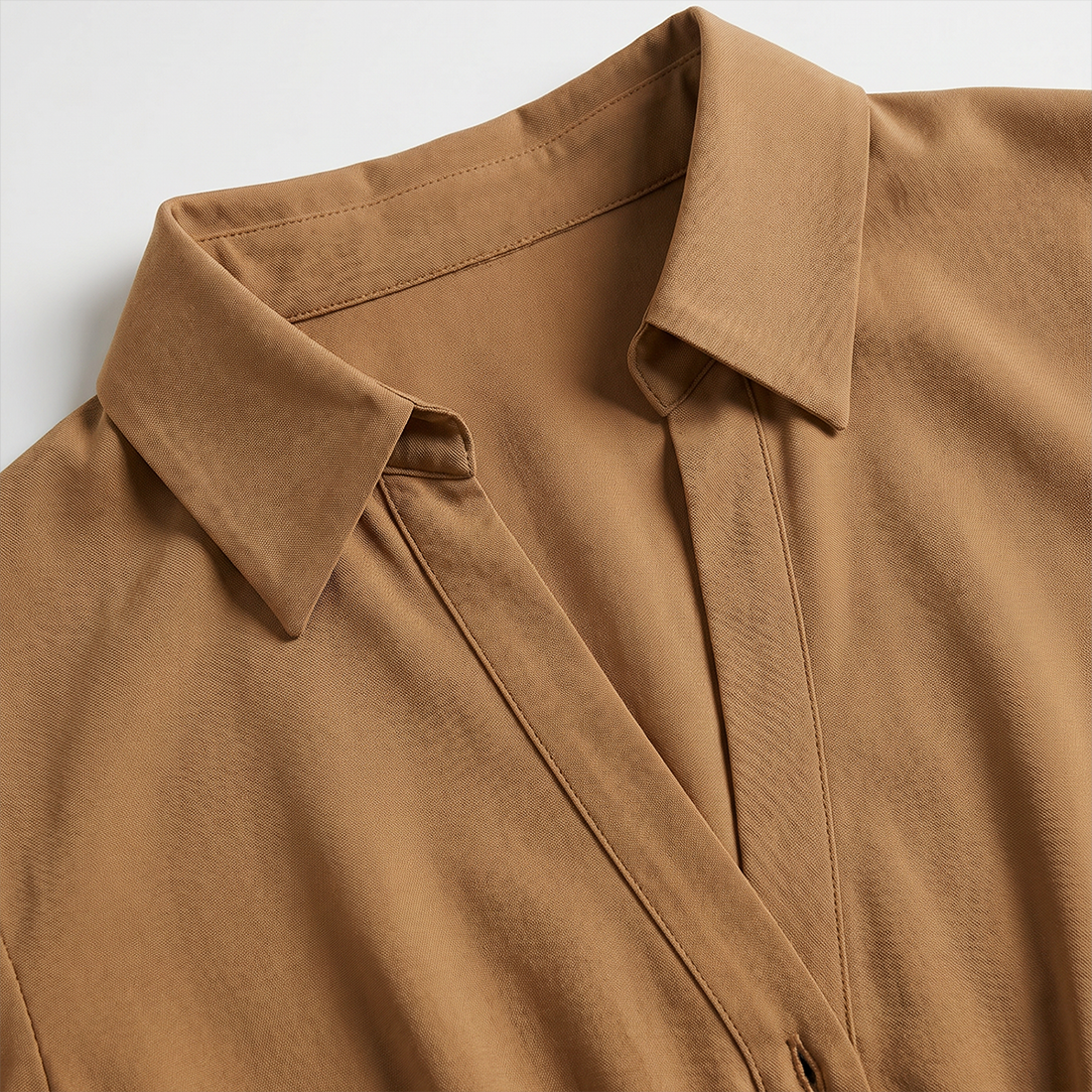 Work & Office Maxi Shirt Dress Polyester Chic Shirt Collar Solid Belted Long Sleeve Dress - MYTHSIS