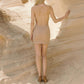 【Party & Event】 Mini Sheath Polyester Sexy Spaghetti Strap Cutout Rhinestone Dress - MYTHSIS