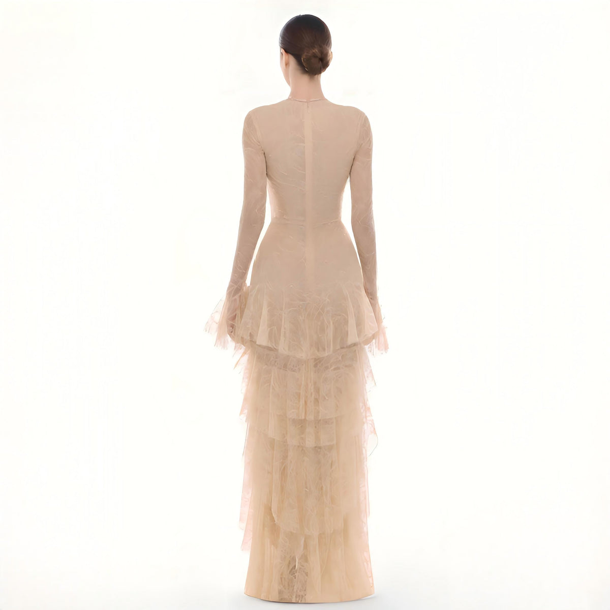 Wholesale Women's French Vintage V-Neck Lace Cake Maxi Dress –  XS Womens Clothing