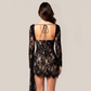 Date Night Mini Lace Bodycon Romantic high waist Dress - MYTHSIS