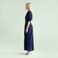 Work & Office Maxi Shirt Dress Polyester Chic Shirt Collar Solid Belted Long Sleeve Dress - MYTHSIS