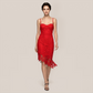 【Party & Event】 Midi Bodycon Polyester Sexy Strapless Lace Dress - MYTHSIS
