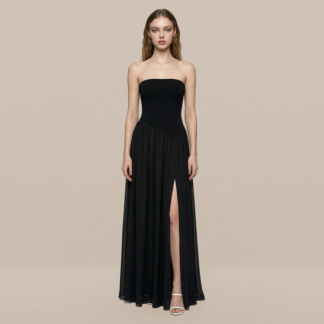 Formal Evening Maxi A-Line Polyester Elegant Dress - MYTHSIS