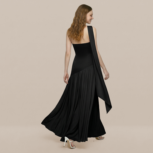 Formal Evening Maxi A-Line Polyester Elegant Dress - MYTHSIS