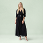 Work & Office Maxi Shirt Dress Polyester Chic Shirt Collar Solid Belted Long Sleeve Dress - MYTHSIS