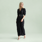 Work & Office Maxi Shirt Dress Polyester Chic Shirt Collar Solid Belted Long Sleeve Dress - MYTHSIS