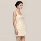 【Party & Event】 Mini A-Line Polyester Glam U-Neck 3D Flower Dress - MYTHSIS