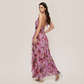 Vacation Maxi A-Line Satin Ruffle HalterFlowy Dress - MYTHSIS