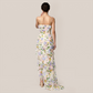 【Vacation】 Maxi A-Line Chiffon Boho U-Neck 3D Floral Dress - MYTHSIS