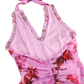 Vacation Maxi A-Line Satin Ruffle HalterFlowy Dress - MYTHSIS
