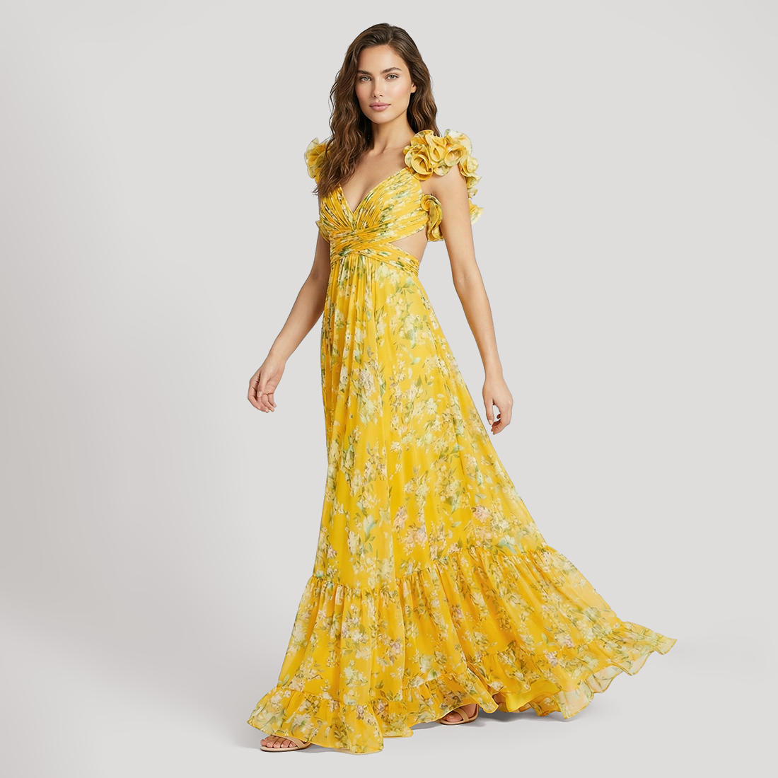 Vacation Maxi A-Line Organza Bohemian Dress - MYTHSIS