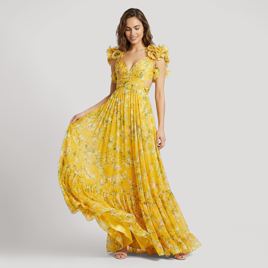 Vacation Maxi A-Line Organza Bohemian Dress - MYTHSIS