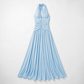 Casual Everyday Maxi A-Line Polyester Chic Halter Neck Solid Sleeveless Dress - Wholesale Dresses Low MOQ - MYTHSIS