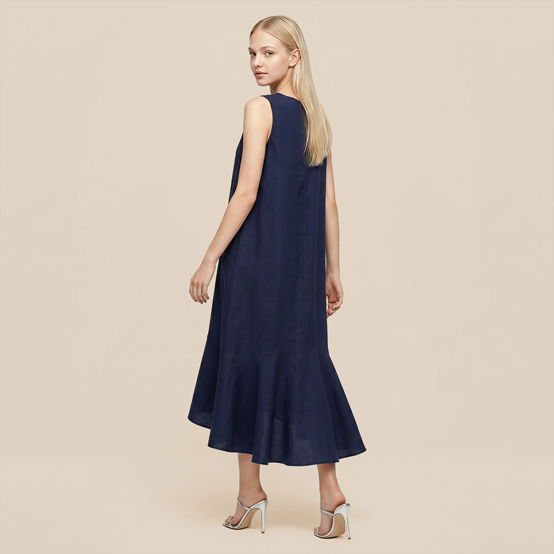 Casual Everyday Maxi A-Line Polyester Deep V-Neck Dress - Wholesale Supplier