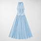Casual Everyday Maxi A-Line Polyester Chic Halter Neck Solid Sleeveless Dress - Wholesale Dresses Low MOQ - MYTHSIS
